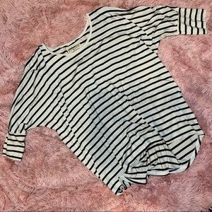 Black and white blouse